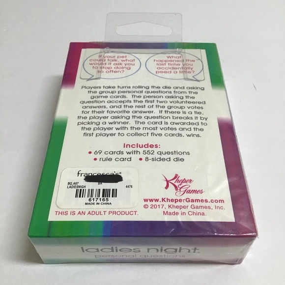 SEALED Ladies Night Game of Questions Topics Cards NEW Bachelorette Party Adults - Picture 6 of 7